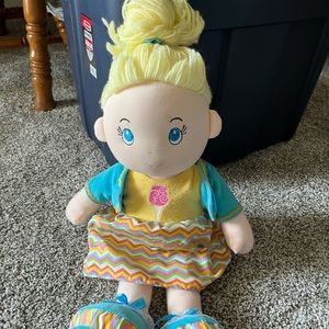 2016 PMT Holdings Large Plush Doll Yellow Cotton Candy Theme